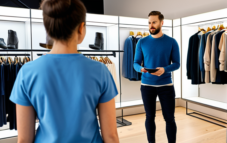 AR-Enhanced Retail Experience**

"A customer in a modern clothing store, fully clothed in appropriate attire, using an AR app on a tablet to virtually "try on" different outfits displayed on a smart mirror. The background shows other shoppers browsing racks of clothing. Perfect anatomy, correct proportions, natural pose, well-formed hands, proper finger count, natural body proportions. Safe for work, appropriate content, fully clothed, professional, modest, family-friendly, high quality, professional photography."

**