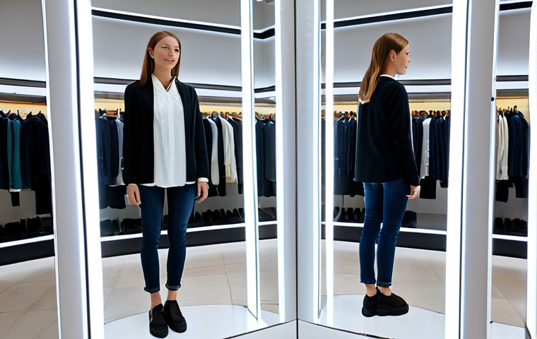 증강현실을 활용한 가상 피팅룸 사례 - Virtual Fitting Room - Online Shopping**
"A woman sitting comfortably on her couch at home, fully c... 증강현실을 활용한 가상 피팅룸 사례 - Virtual Fitting Room - Online Shopping**
"A woman sitting comfortably on her couch at home, fully c...