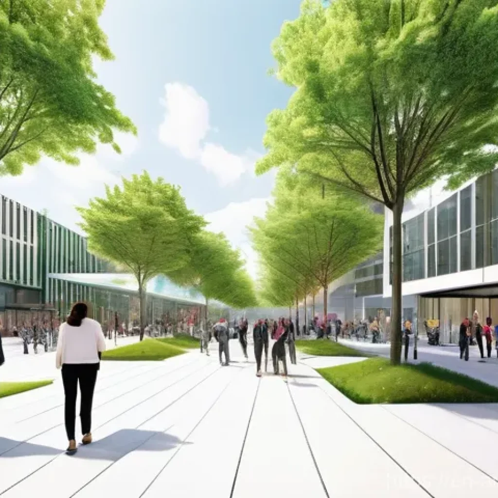 증강현실을 활용한 지속 가능한 도시 개발 - **Prompt 1: Immersive Urban Planning Review Session**
    "A group of diverse individuals, including...